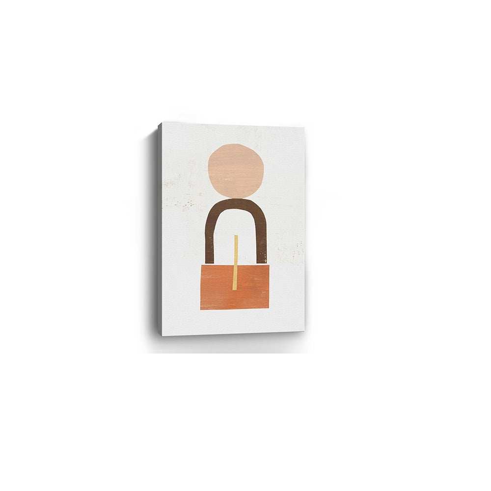 Abstract Orange Shapes In Balance Unframed Print Wall Art - Homeroots - Flyclothing LLC