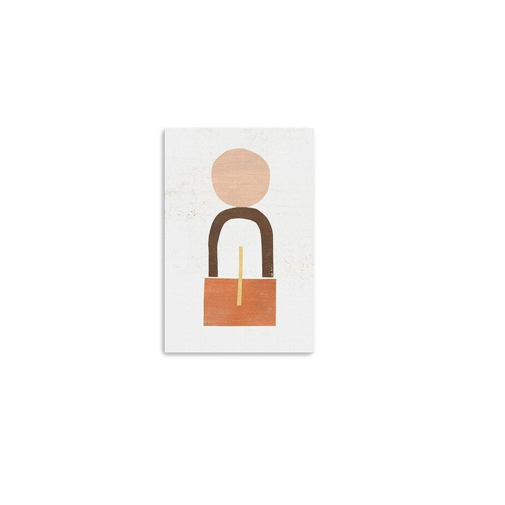 Abstract Orange Shapes In Balance Unframed Print Wall Art - Homeroots - Flyclothing LLC