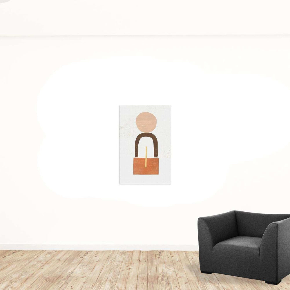 Abstract Orange Shapes In Balance Unframed Print Wall Art - Homeroots - Flyclothing LLC