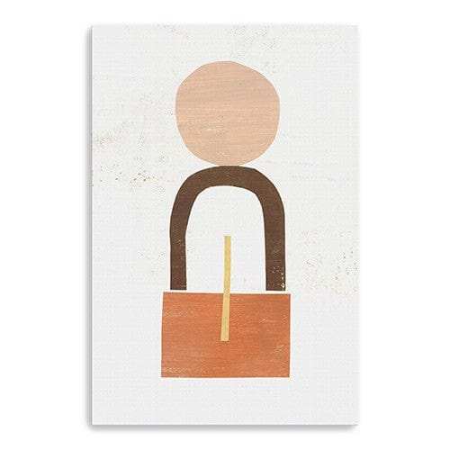 Abstract Orange Shapes In Balance Unframed Print Wall Art - Homeroots - Flyclothing LLC