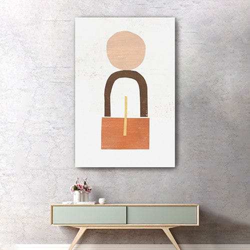 Abstract Orange Shapes In Balance Unframed Print Wall Art - Homeroots - Flyclothing LLC