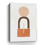 Abstract Orange Shapes In Balance Unframed Print Wall Art - Homeroots - Flyclothing LLC