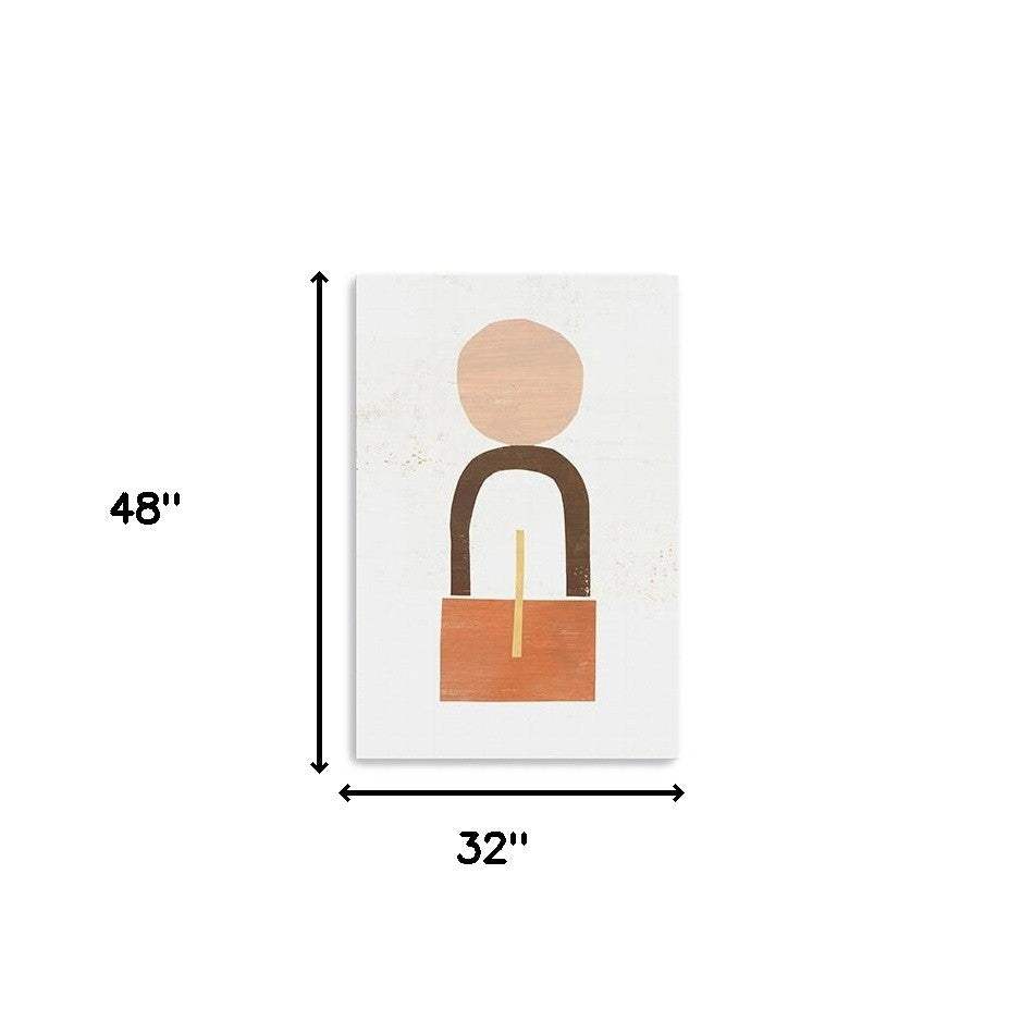 Abstract Orange Shapes In Balance Unframed Print Wall Art - Homeroots - Flyclothing LLC