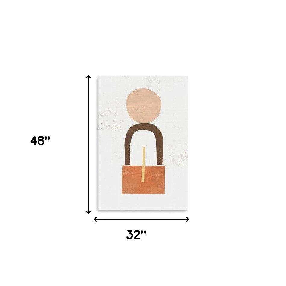 Abstract Orange Shapes In Balance Unframed Print Wall Art - Homeroots - Flyclothing LLC