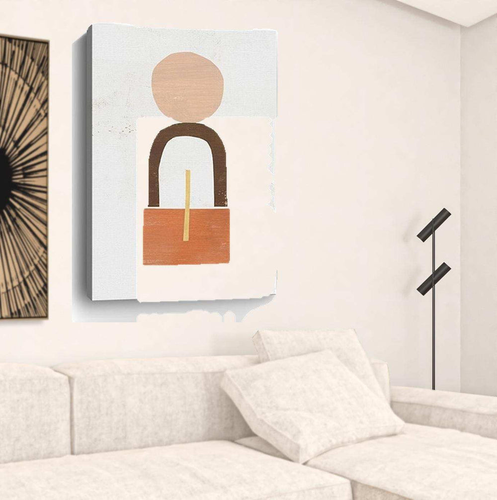 Abstract Orange Shapes In Balance Unframed Print Wall Art - Homeroots - Flyclothing LLC