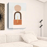 Abstract Orange Shapes In Balance Unframed Print Wall Art - Homeroots - Flyclothing LLC