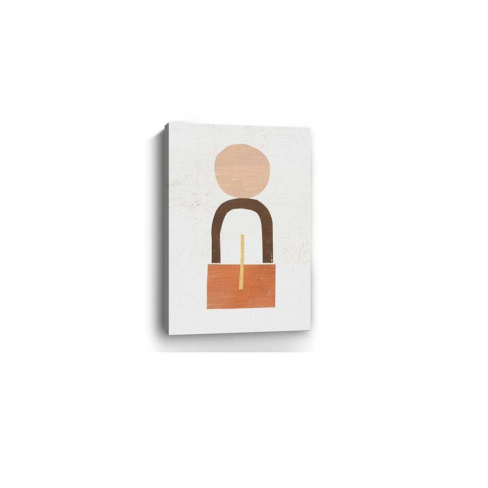 Abstract Orange Shapes In Balance Unframed Print Wall Art - Homeroots - Flyclothing LLC