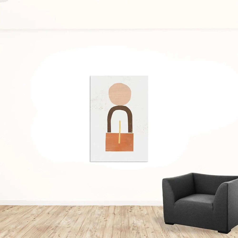 Abstract Orange Shapes In Balance Unframed Print Wall Art - Homeroots - Flyclothing LLC