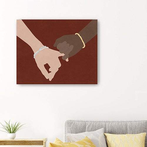 Large Friendship Promise Canvas Wall Art - Homeroots - Flyclothing LLC