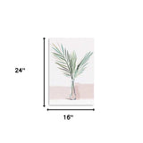 Pretty Green Foliage Pink Unframed Print Wall Art - Homeroots - Flyclothing LLC