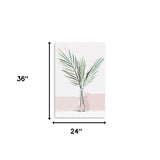 Pretty Green Foliage Pink Unframed Print Wall Art - Homeroots - Flyclothing LLC