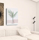 Pretty Green Foliage Pink Unframed Print Wall Art - Homeroots - Flyclothing LLC