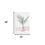 Pretty Green Foliage Pink Unframed Print Wall Art - Homeroots - Flyclothing LLC