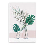 Pretty Green Foliage Leaves Pink Unframed Print Wall Art - Homeroots - Flyclothing LLC