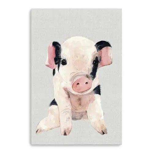 Cute Pink Piglet Unframed Print Wall Art - Homeroots - Flyclothing LLC