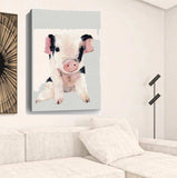 Cute Pink Piglet Unframed Print Wall Art - Homeroots - Flyclothing LLC
