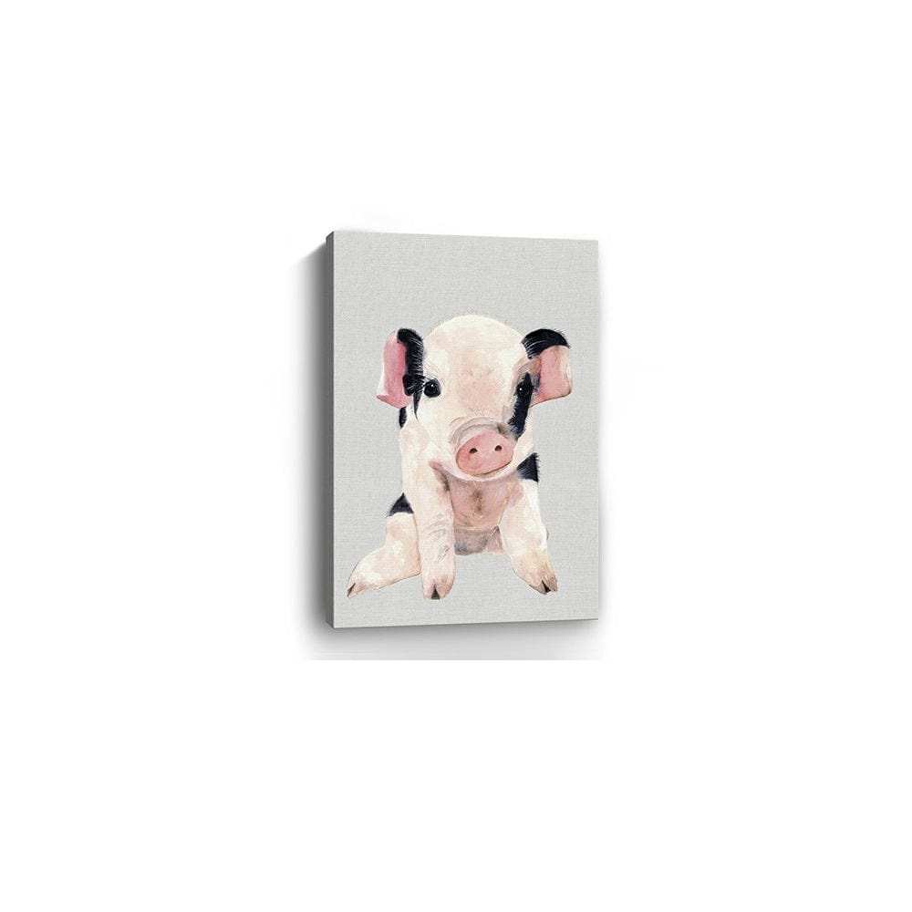 Cute Pink Piglet Unframed Print Wall Art - Homeroots - Flyclothing LLC