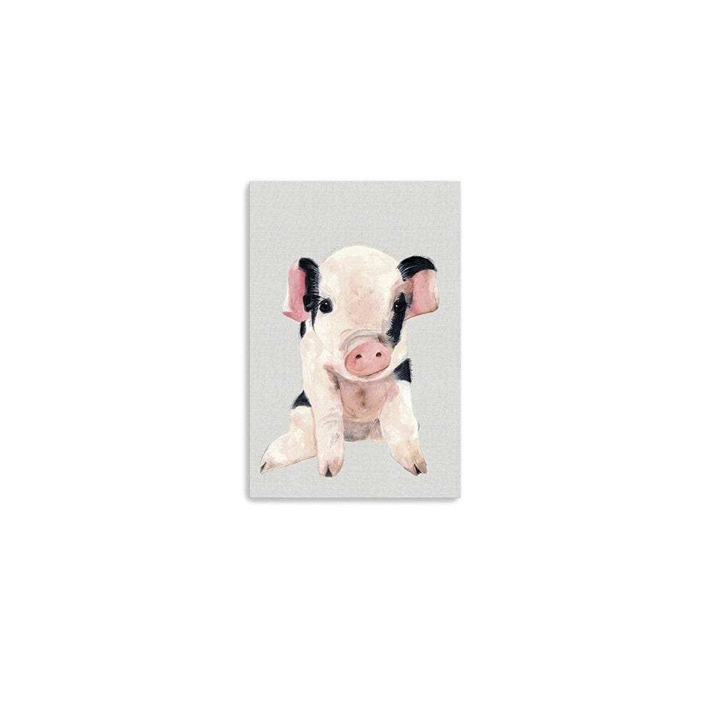Cute Pink Piglet Unframed Print Wall Art - Homeroots - Flyclothing LLC