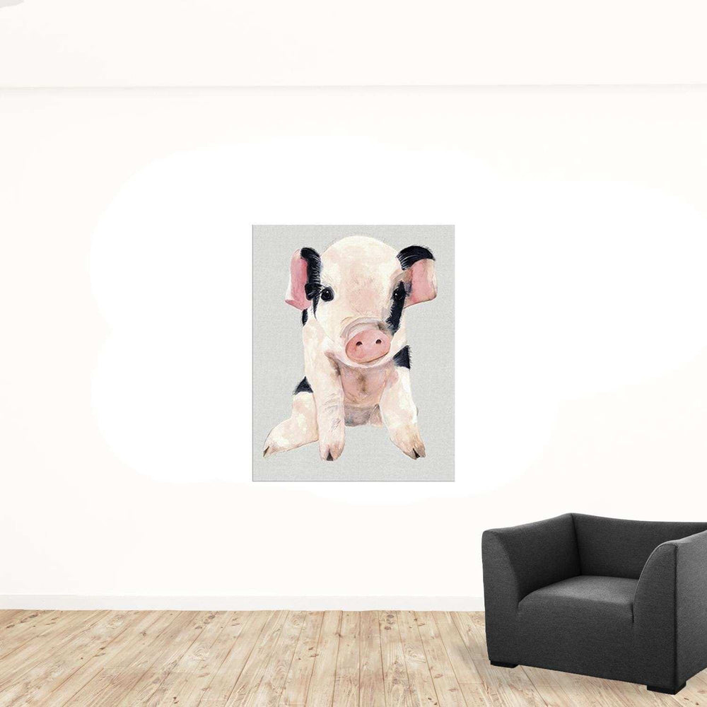 Cute Pink Piglet Unframed Print Wall Art - Homeroots - Flyclothing LLC