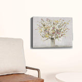 Small Colorful Wildflowers in a Vase Canvas Wall Art - Homeroots - Flyclothing LLC