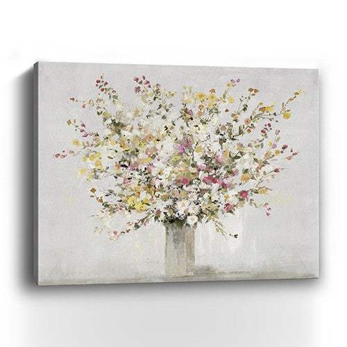 Large Colorful Wildflowers in a Vase Canvas Wall Art - Homeroots - Flyclothing LLC