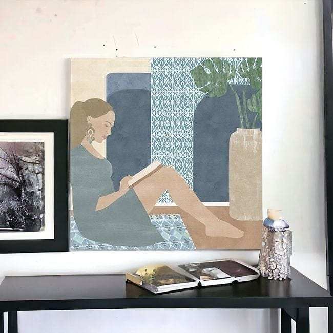 Bohemian Book Lady Unframed Print Wall Art - Homeroots - Flyclothing LLC