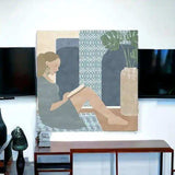 Bohemian Book Lady Unframed Print Wall Art - Homeroots - Flyclothing LLC