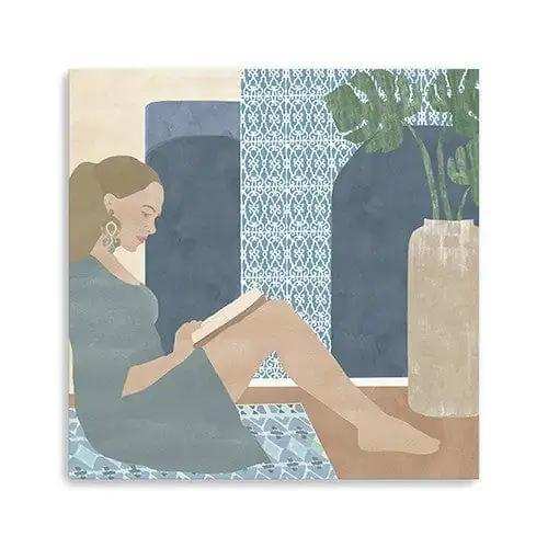 Bohemian Book Lady Unframed Print Wall Art - Homeroots - Flyclothing LLC