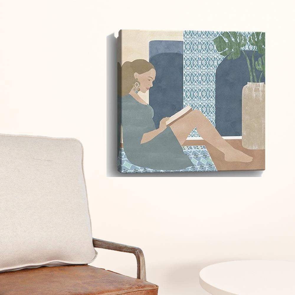 Bohemian Book Lady Unframed Print Wall Art - Homeroots - Flyclothing LLC