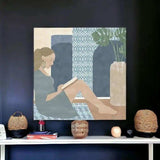 Bohemian Book Lady Unframed Print Wall Art - Homeroots - Flyclothing LLC