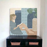 Bohemian Book Lady Unframed Print Wall Art - Homeroots - Flyclothing LLC