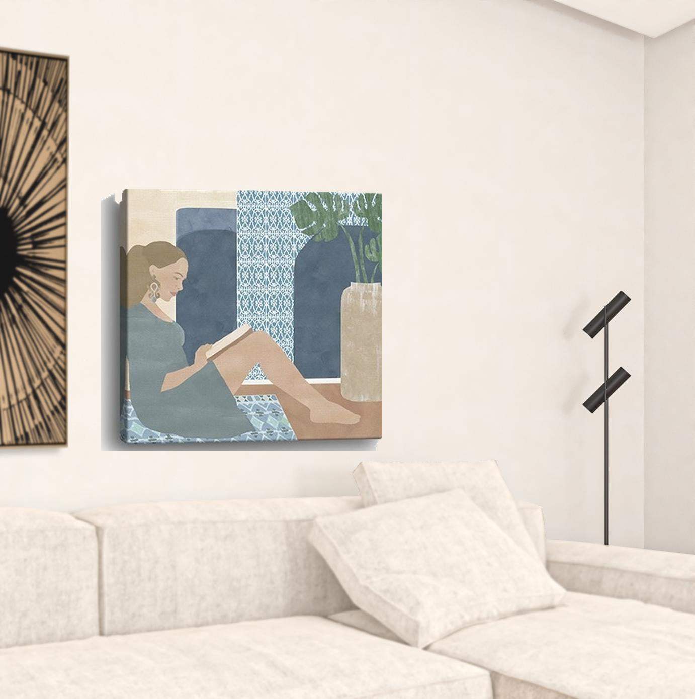 Bohemian Book Lady Unframed Print Wall Art - Homeroots - Flyclothing LLC