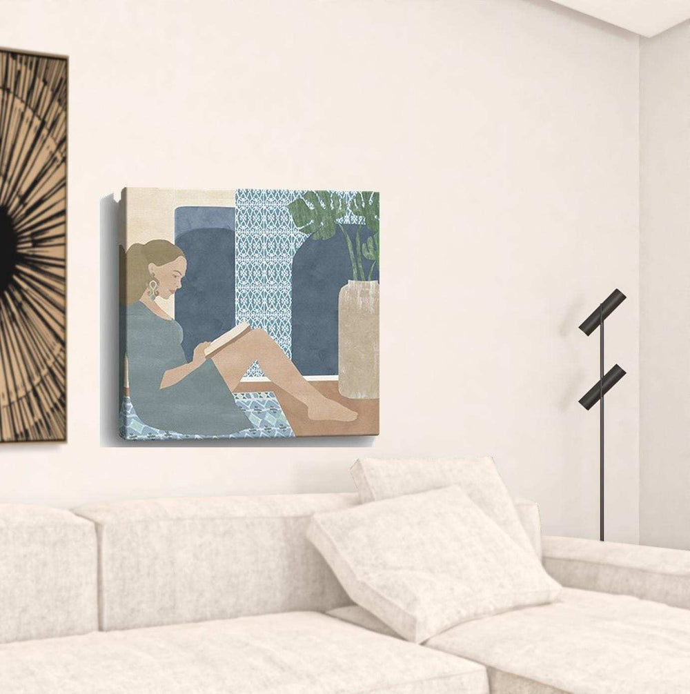 Bohemian Book Lady Unframed Print Wall Art - Homeroots - Flyclothing LLC