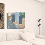 Bohemian Book Lady Unframed Print Wall Art - Homeroots - Flyclothing LLC