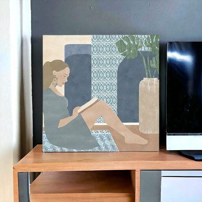 Bohemian Book Lady Unframed Print Wall Art - Homeroots - Flyclothing LLC