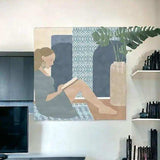 Bohemian Book Lady Unframed Print Wall Art - Homeroots - Flyclothing LLC