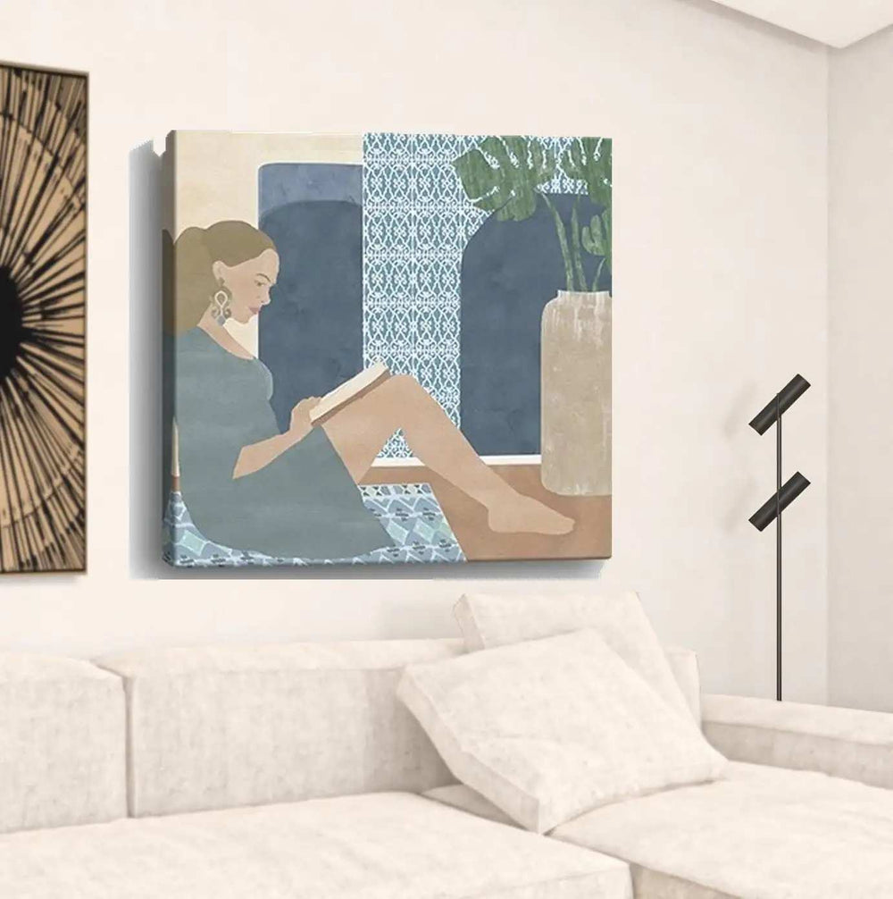 Bohemian Book Lady Unframed Print Wall Art - Homeroots - Flyclothing LLC