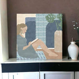 Bohemian Book Lady Unframed Print Wall Art - Homeroots - Flyclothing LLC