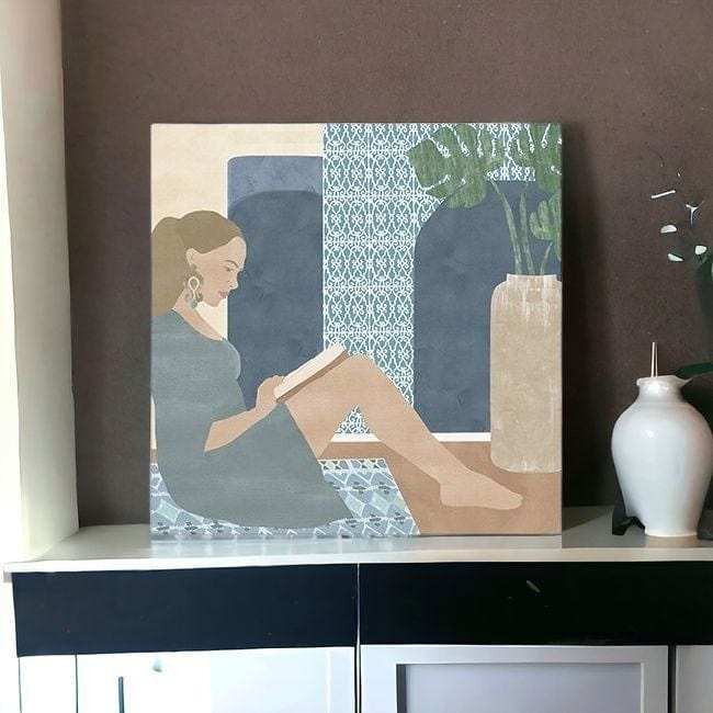 Bohemian Book Lady Unframed Print Wall Art - Homeroots - Flyclothing LLC