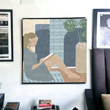 Bohemian Book Lady Unframed Print Wall Art - Homeroots - Flyclothing LLC