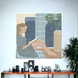 Bohemian Book Lady Unframed Print Wall Art - Homeroots - Flyclothing LLC