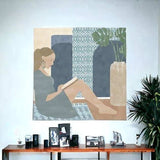 Bohemian Book Lady Unframed Print Wall Art - Homeroots - Flyclothing LLC