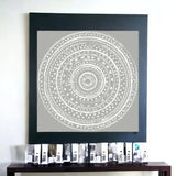 Boho White Mandala Unframed Print Wall Art - Homeroots