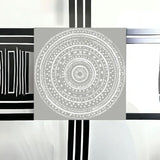 Boho White Mandala Unframed Print Wall Art - Homeroots