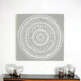 Boho White Mandala Unframed Print Wall Art - Homeroots