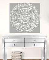 Boho White Mandala Unframed Print Wall Art - Homeroots - Flyclothing LLC