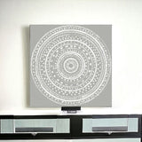 Boho White Mandala Unframed Print Wall Art - Homeroots