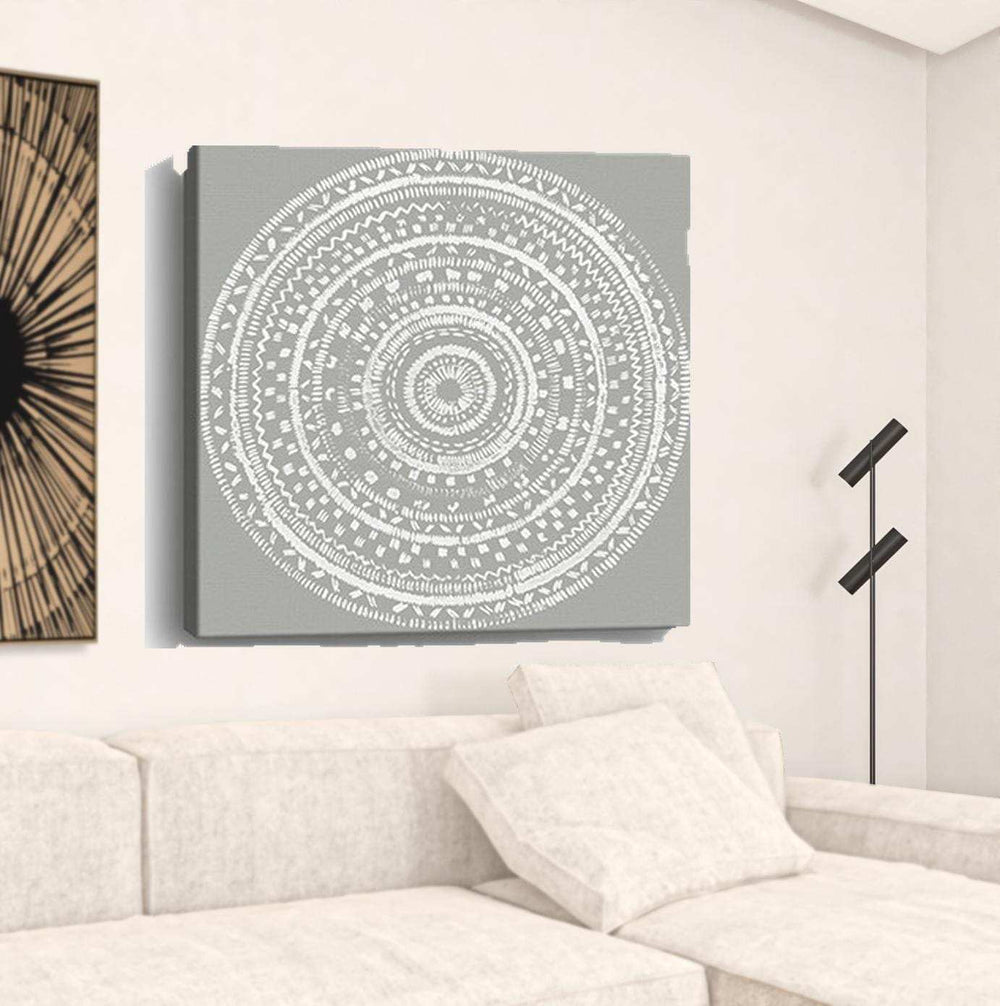Boho White Mandala Unframed Print Wall Art - Homeroots - Flyclothing LLC