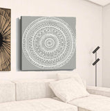 Boho White Mandala Unframed Print Wall Art - Homeroots - Flyclothing LLC