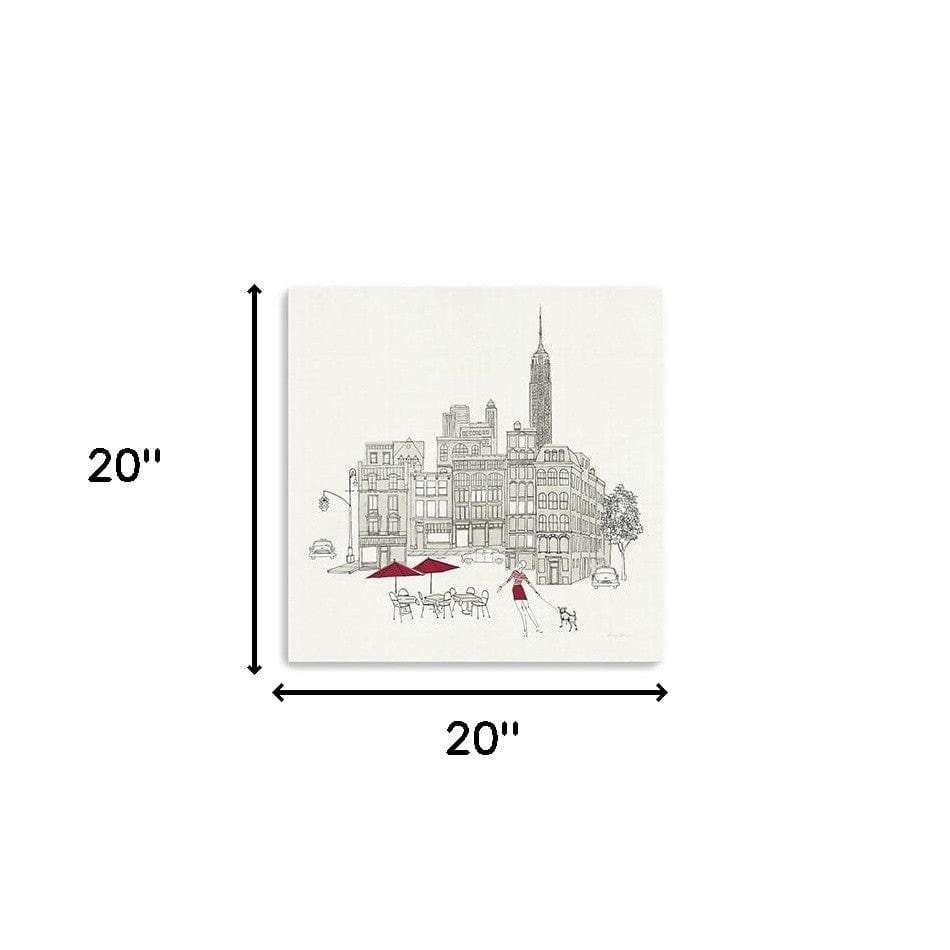 Nyc Cafline Work Unframed Print Wall Art - Homeroots - Flyclothing LLC